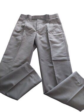 Zorro Mens Gray Dress Pants Size 34 Flat Front Pleated 1458